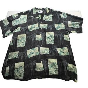 Nui Nalu Hawaiian Shirt Mens 4XL Floral Palm Trees Camp Vintage USA Aloha